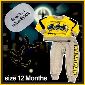 2 PIECE BATMAN SWEATSUIT CO-ORD size 12 Months